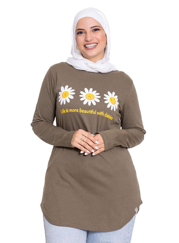 Oily Printed Long - Sleeve Design 59 - Khotwh